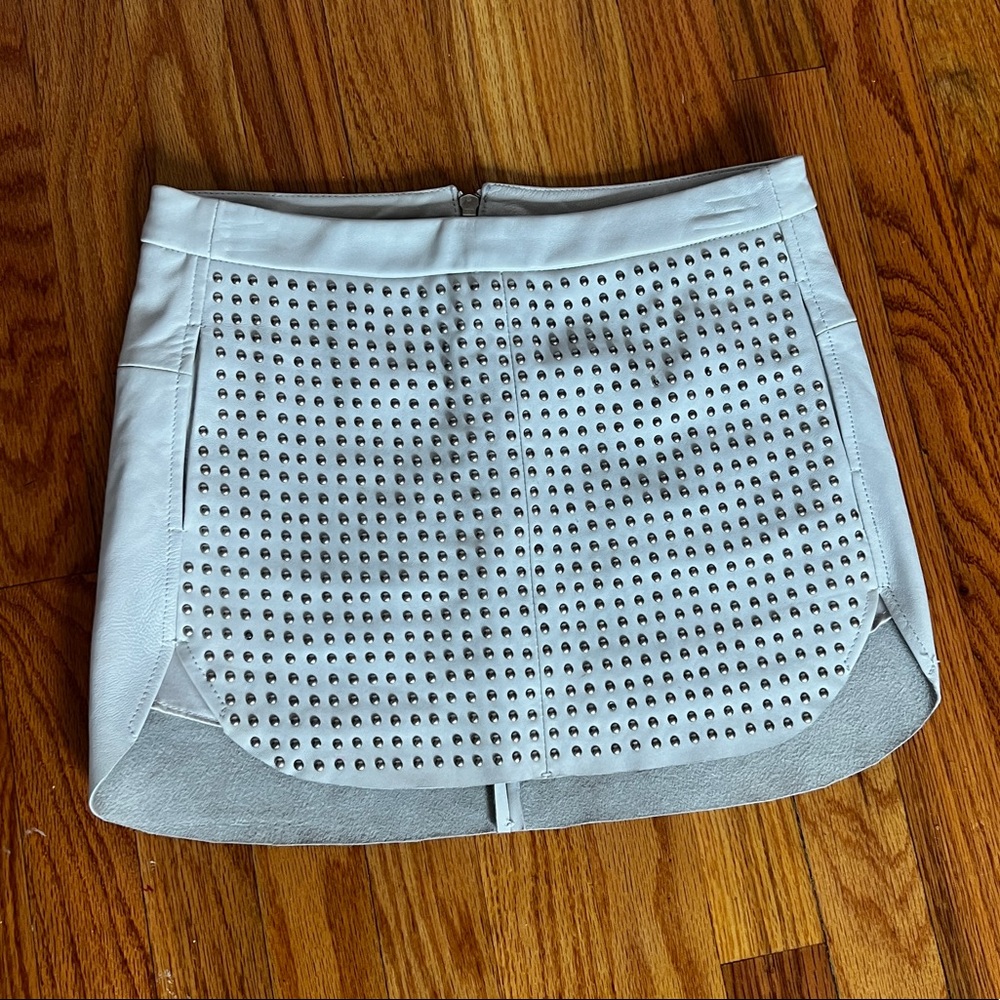 Leather Vintage studded mason skirt